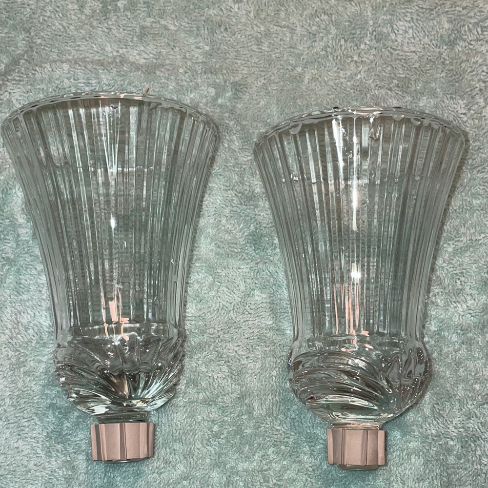 Ribbed Glass Vase Set